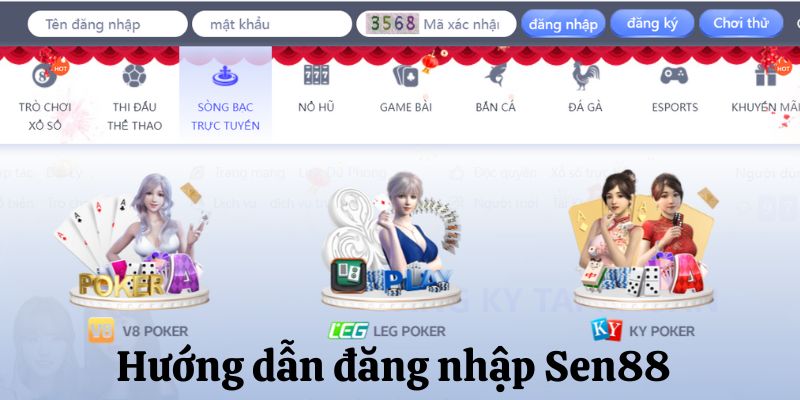 Hướng dẫn đăng nhập Sen88 đơn giản